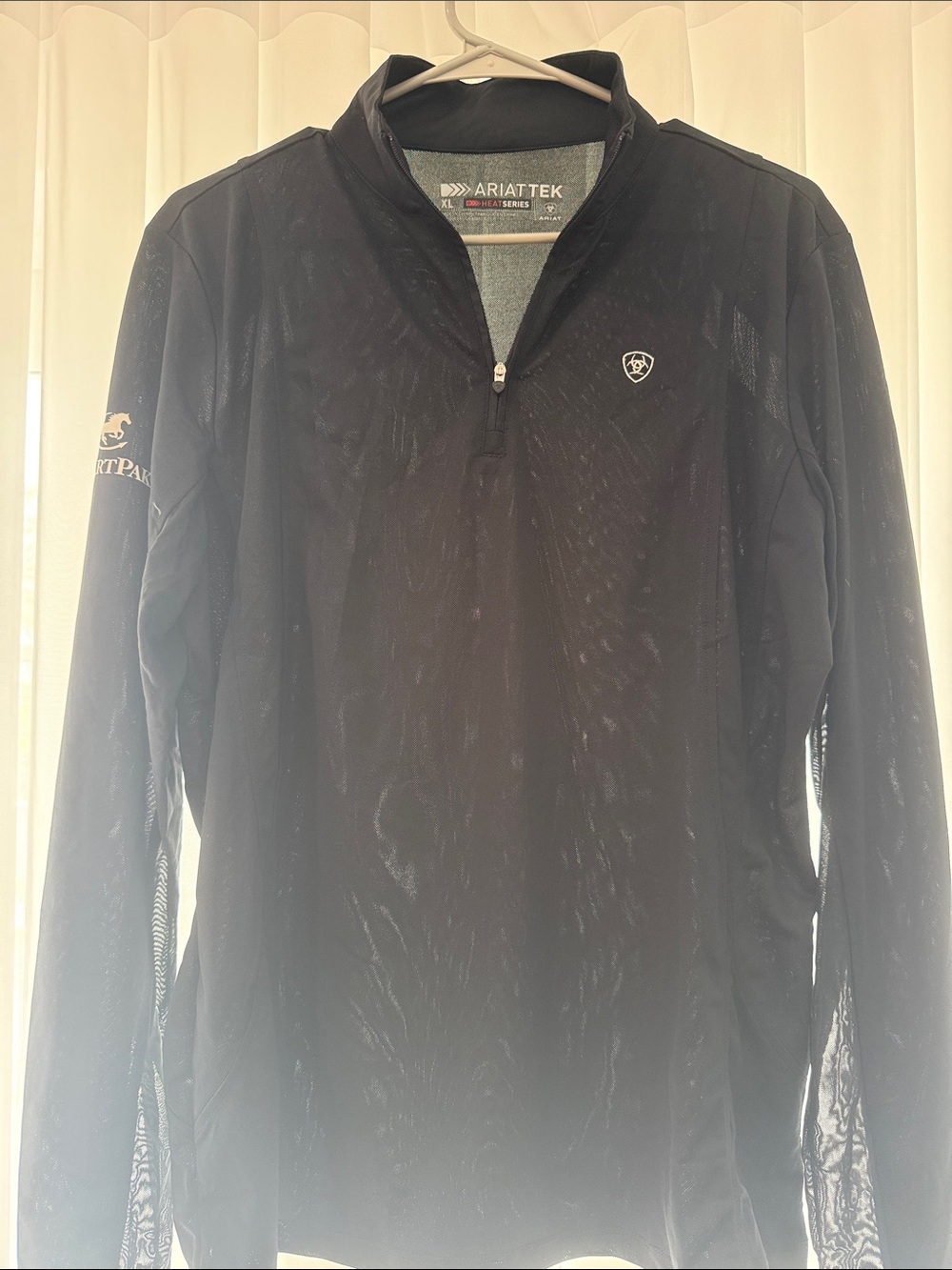 Ariat Black AriatTek Quarter-Zip Long Sleeve Performance Top